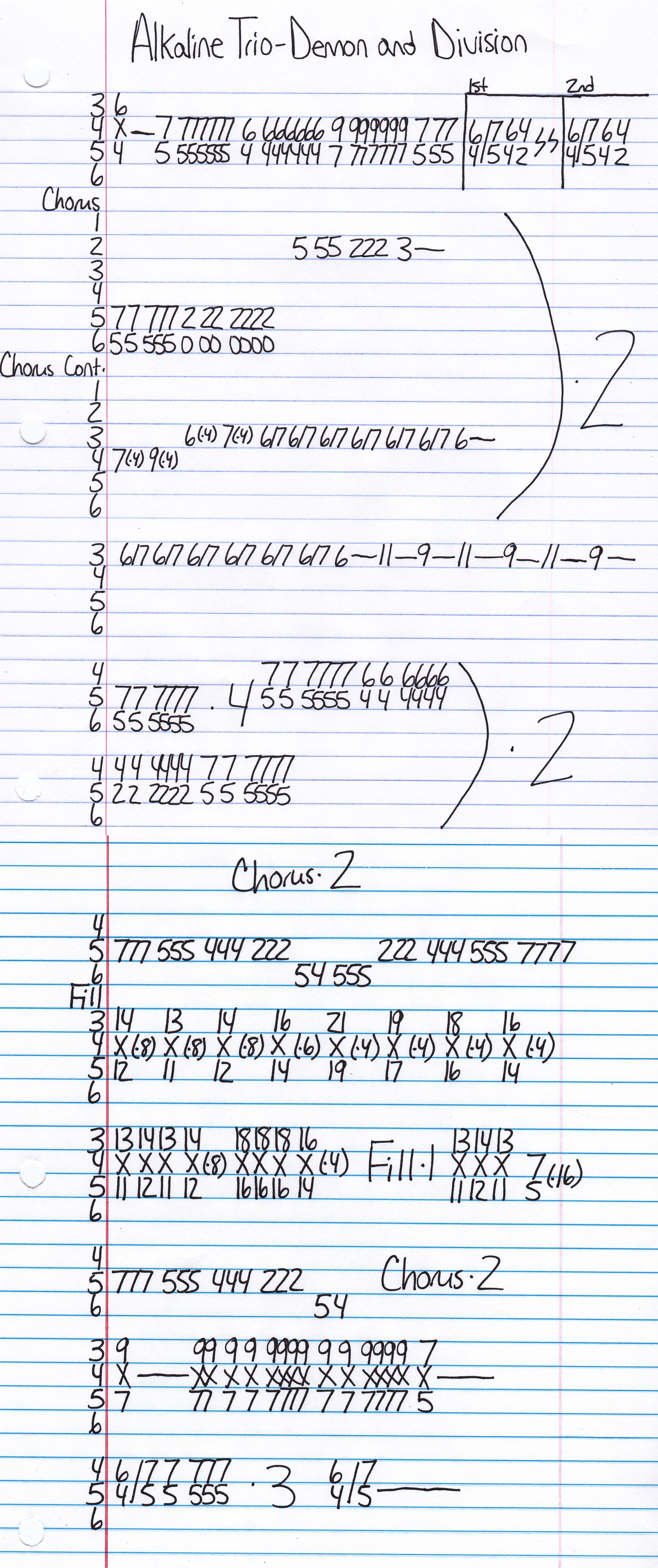 High quality guitar tab for Demon and Division by Alkaline Trio off of the album Is This Thing Cursed?. ***Complete and accurate guitar tab!***